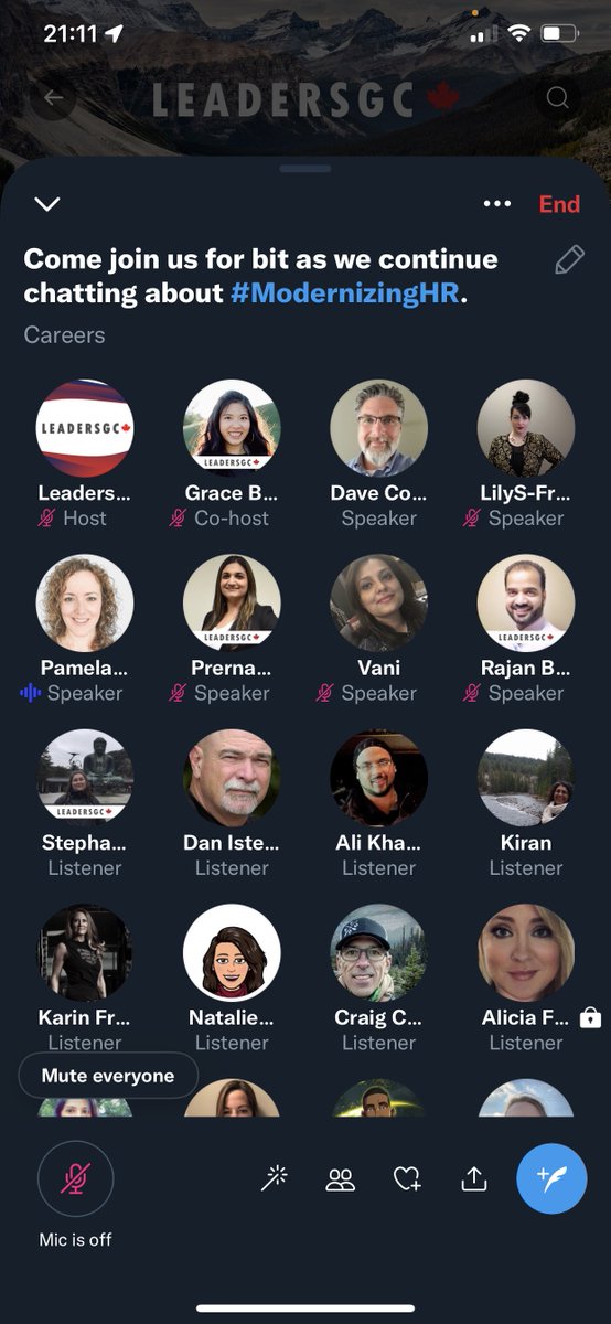 LeadersGC's tweet photo. Thanks for joining us in our #GCSpaces @TwitterSpaces!
Passez une bone nuit ! https://t.co/j9Mx3seYrG