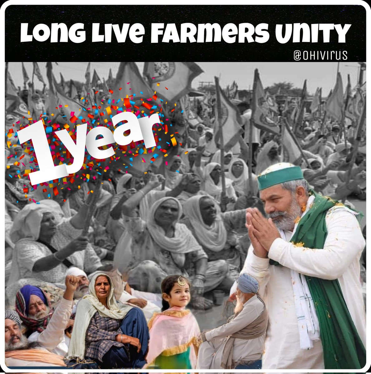 _Kulwinderr18's tweet photo. Today has one year completed of farmer's protest. Farmer's are more motivated now.
#1YearOfFarmersProtest https://t.co/9fiocXxbqK