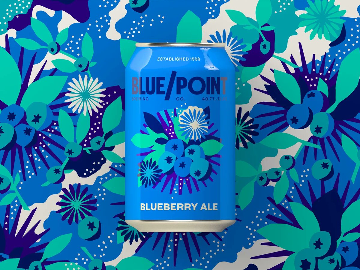 Blue Point Brewing - Blueberry Ale by Nick Liefhebber – buff.ly/3cyKOpe

#packagedesign #packagingdesign #labeldesign #bright #brewery #brewerybranding #brewerylogo #logodesign #logodesigners #brandingdesign #illustrationdesign #blueberryale