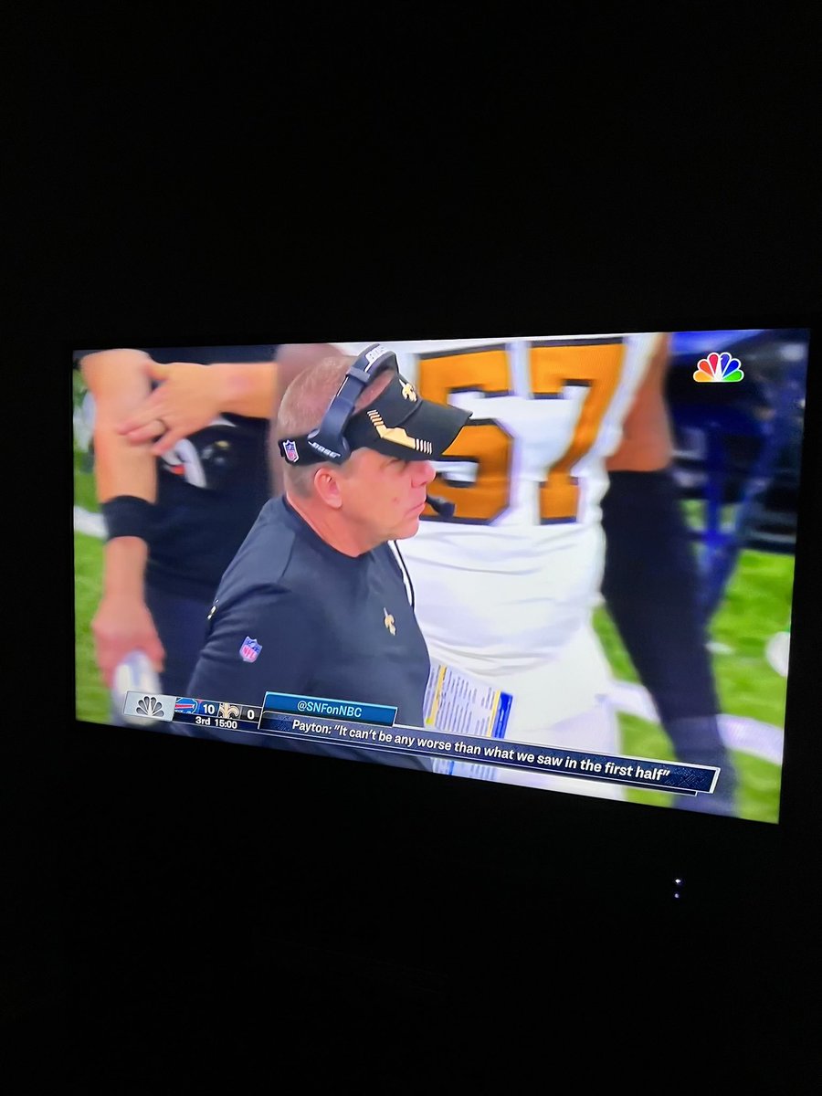 katherinlee's tweet photo. That’s the spirit Sean Payton #WhoDat #BUFvsNO https://t.co/0j9WQYePpD