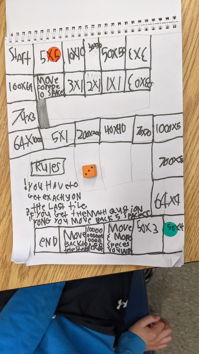 Went back to finish up my placement. A student finished their math game that they started creating by themselves last week. We played it almost ten times and he won every single one; I need to step up my game. #grade3 #ict362