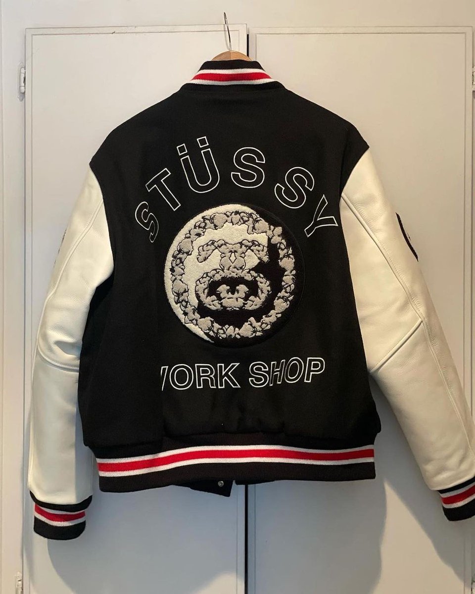 fullress's tweet photo. DENIM TEARS x STUSSY Leather Varsity Jacket (デニムティアーズ ステューシー レザー バーシティ ジャケット)

https://t.co/O0W6qyMmH7 https://t.co/dcWPWleCNB