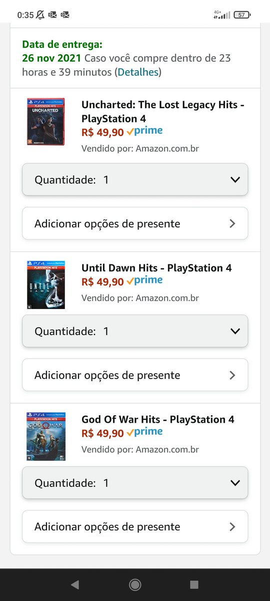 Matheus44695894's tweet photo. @amazon @amazonBR produto com valor diferente no carrinho. Estou aguardando a resolução do problema. https://t.co/yNrZGrJPyQ