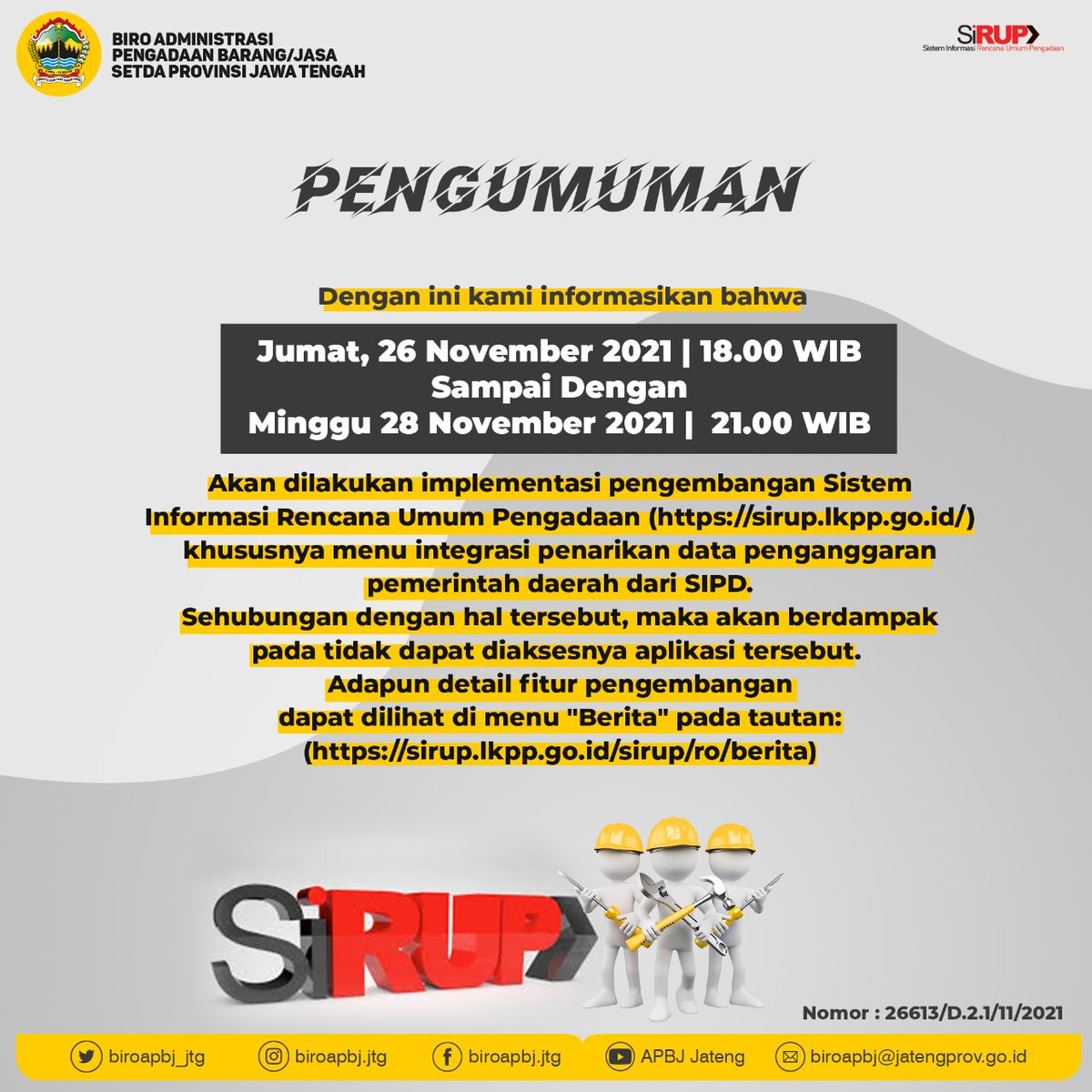 Biro Administrasi Pengadaan Barang dan Jasa Jateng tweet media