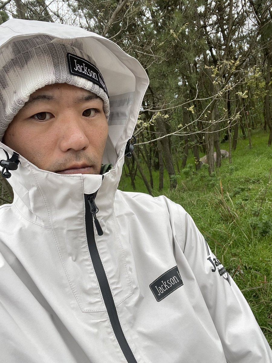 ジャクソン 耐久撥水ハーフジップパーカー ライトグレー サイズXL