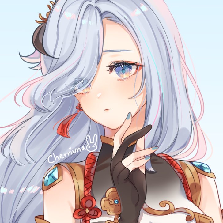 cherriuna's tweet image. Shenhe❄ #GenshinImpact #shenhe #申鹤 #原神