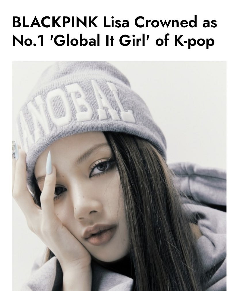 LaliceUpdates's tweet photo. BLACKPINK Lisa Crowned as No.1 'Global It Girl' of K-pop! 

블랙핑크 리사 
#LISA #블랙핑크 #리사 #LALISA #MONEY
@BLACKPINK 

🔗 https://t.co/RnfkrTDsDp https://t.co/xEPjBqZjhK