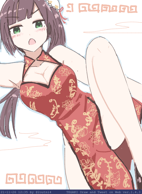 「おはチャイナコス 岩切よしの #駅メモファンアート #tegaki_dt 」|24のイラスト