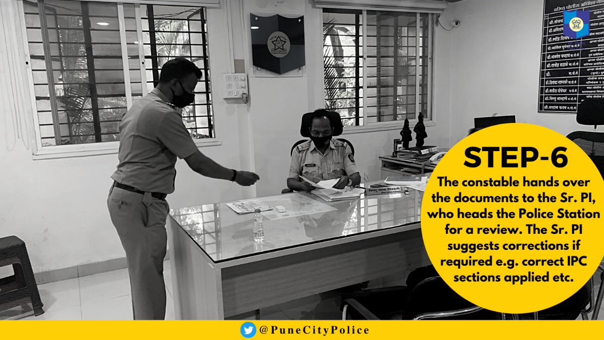 PuneCityPolice's tweet photo. We are committed to keep the citizens aware on every aspect of the #FIR process under this campaign.

We covered the first 4 steps you encounter while filing an FIR in our last post. Here are the final 4 steps of the same. 

मराठी भाषेतील माहितीसह पुन्हा भेटू..

#KnowYourRights https://t.co/X7AF9hHQLH