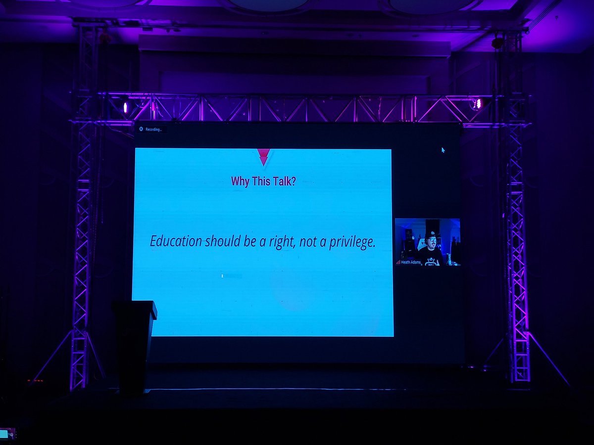 Security BSides Ahmedabad (@bsidesahmedabad) on Twitter photo And we're live with our first keynote <a href="/thecybermentor/">Heath Maverick Adams</a> at BSides Ahmedabad 0x02‼
"Education should be a right, not a privilege" - Heath Adams
#BSidesAhmedabad #BSidesAhmedabad2021 #SecurityBSides #CyberSecurity #Hacking #Conference #AppSec #InfoSec #BugBounty #Keynote #Speaker And we're live with our first keynote <a href="/thecybermentor/">Heath Maverick Adams</a> at BSides Ahmedabad 0x02‼
"Education should be a right, not a privilege" - Heath Adams
#BSidesAhmedabad #BSidesAhmedabad2021 #SecurityBSides #CyberSecurity #Hacking #Conference #AppSec #InfoSec #BugBounty #Keynote #Speaker