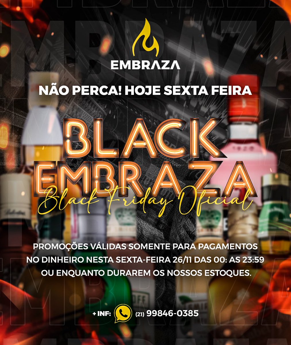 embrazabebidas's tweet photo. ATENÇÃO⚠️
Fiquem atentos as ofertas de atacado e varejo do BLACK FRIDAY oficial do EMBRAZA! 🕋
.
PROMOÇÕES EM NOSSOS STORIES☝️ https://t.co/ByUY4mSgFz