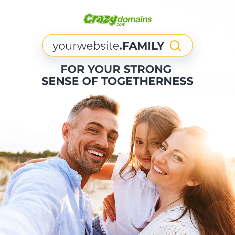 CrazyDomains's tweet photo. Feel that sense of warmth and comfort and reserve your .FAMILY domain this holiday season!
#HappyThanksGiving #Family #FamilyDomain