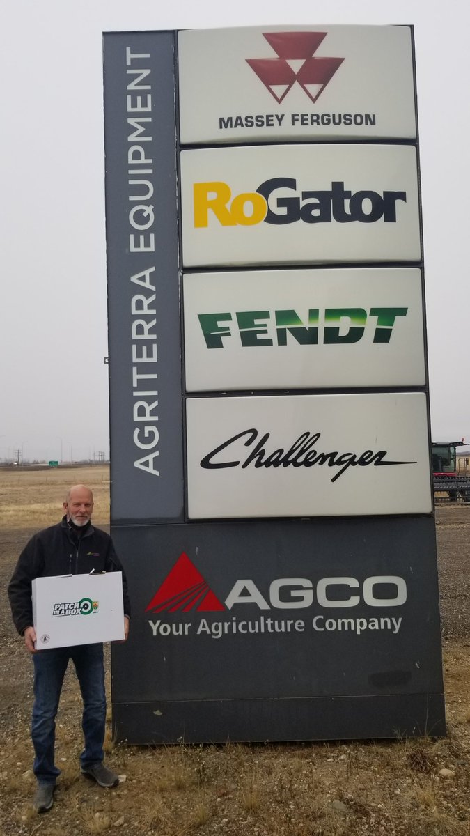 The curling is well under way and Merlin from Agriterra Wasketenau is surely enjoying his AGI patch in a box watching the curling trials in Saskatoon <a href="/AgGrowthIntl/">AGI</a> #Trials2021