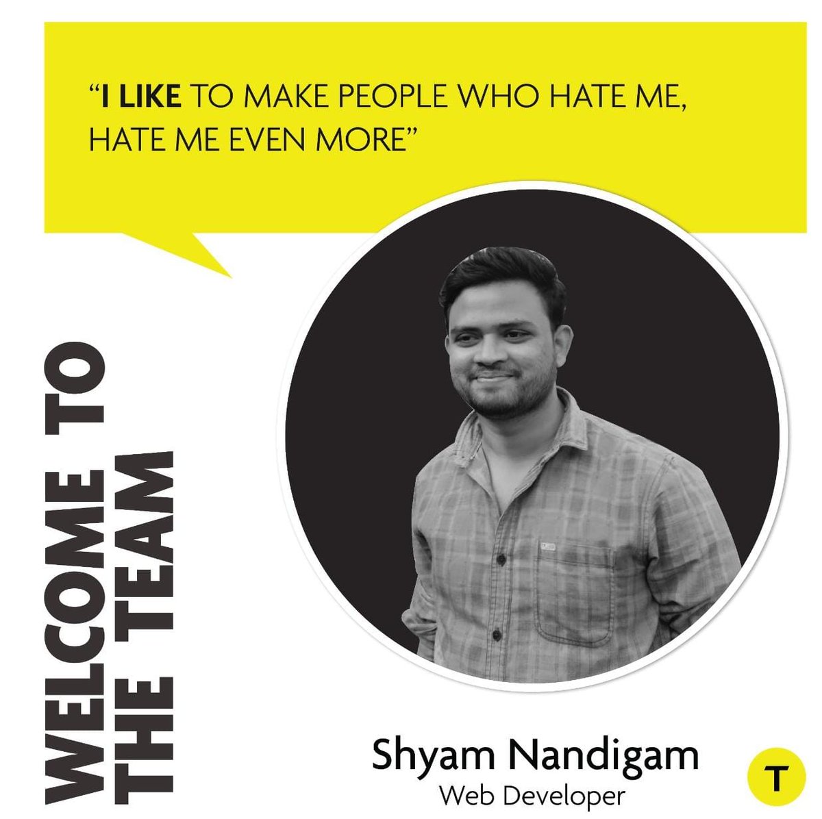 trd_studios's tweet photo. A warm welcome to @Nusrat and @shyam our newest edition.

#welcometeam  #hiring #onboarding #trdstudios #thereformdesign #branding #designing #webdevelopment #employeeengagement https://t.co/ClVkznAd3O
