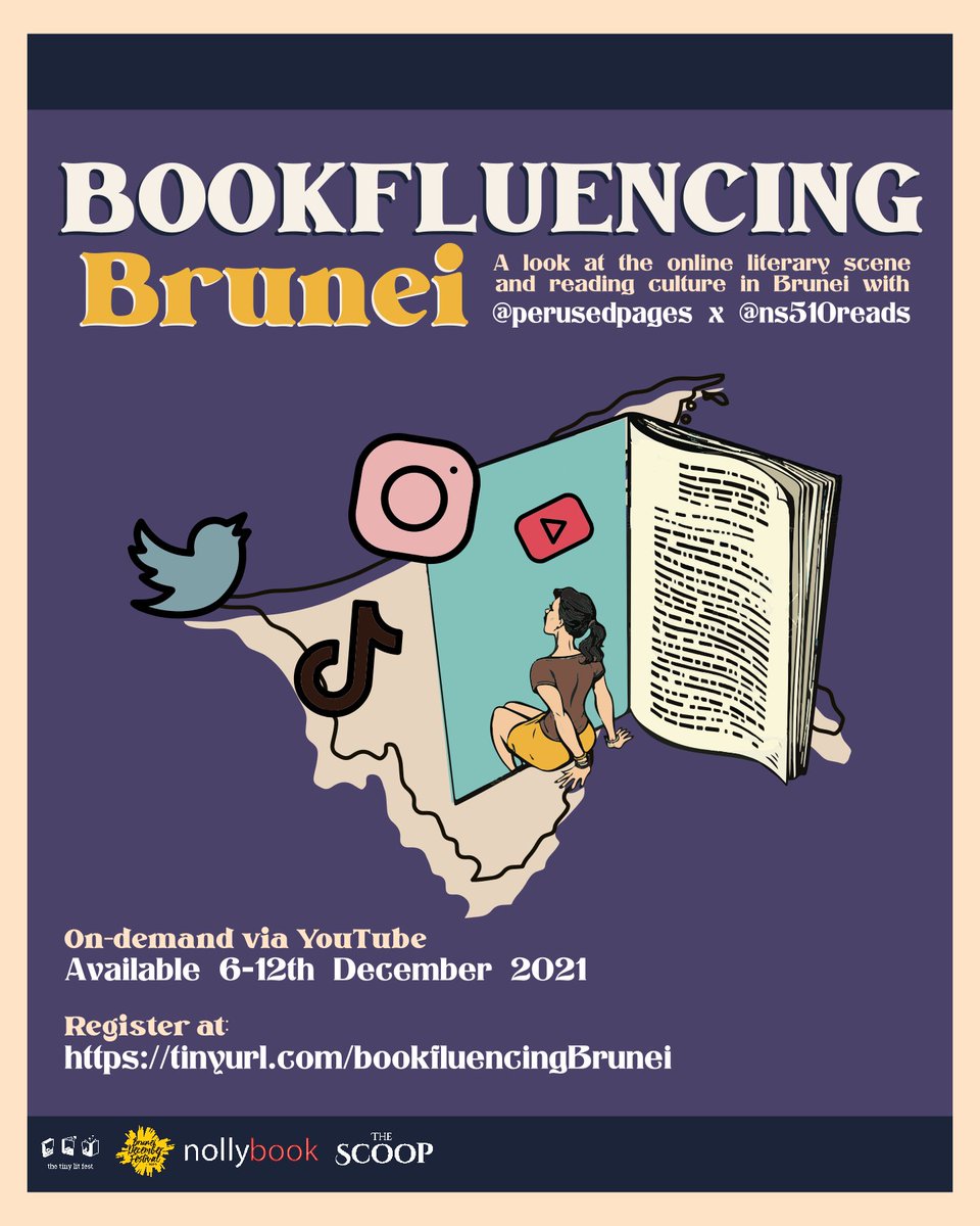 thetinylitfest's tweet photo. Bookstagram gurus perusedpages and ns510reads will be chatting about "bookfluencing" (a carefully chosen loaded term!), online lit scene and its role in cultivating reading culture in #Brunei. On-Demand from 6 -12 Dec 📹

Sign up for vid link: https://t.co/mwsWKBMeBS #LinkInBio https://t.co/3ucG8OlopH