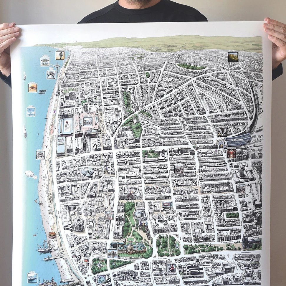 The perfect gift for anyone who loves Brighton. Our new Brighton Map 'Brighton Icons' Edition art print hand drawn by artist <a href="/malcdavis/">malcolm davis</a> #brighton #sussex #brightonart #hove #visitbrighton #colourfriday lewesmapstore.co.uk/collections/br…