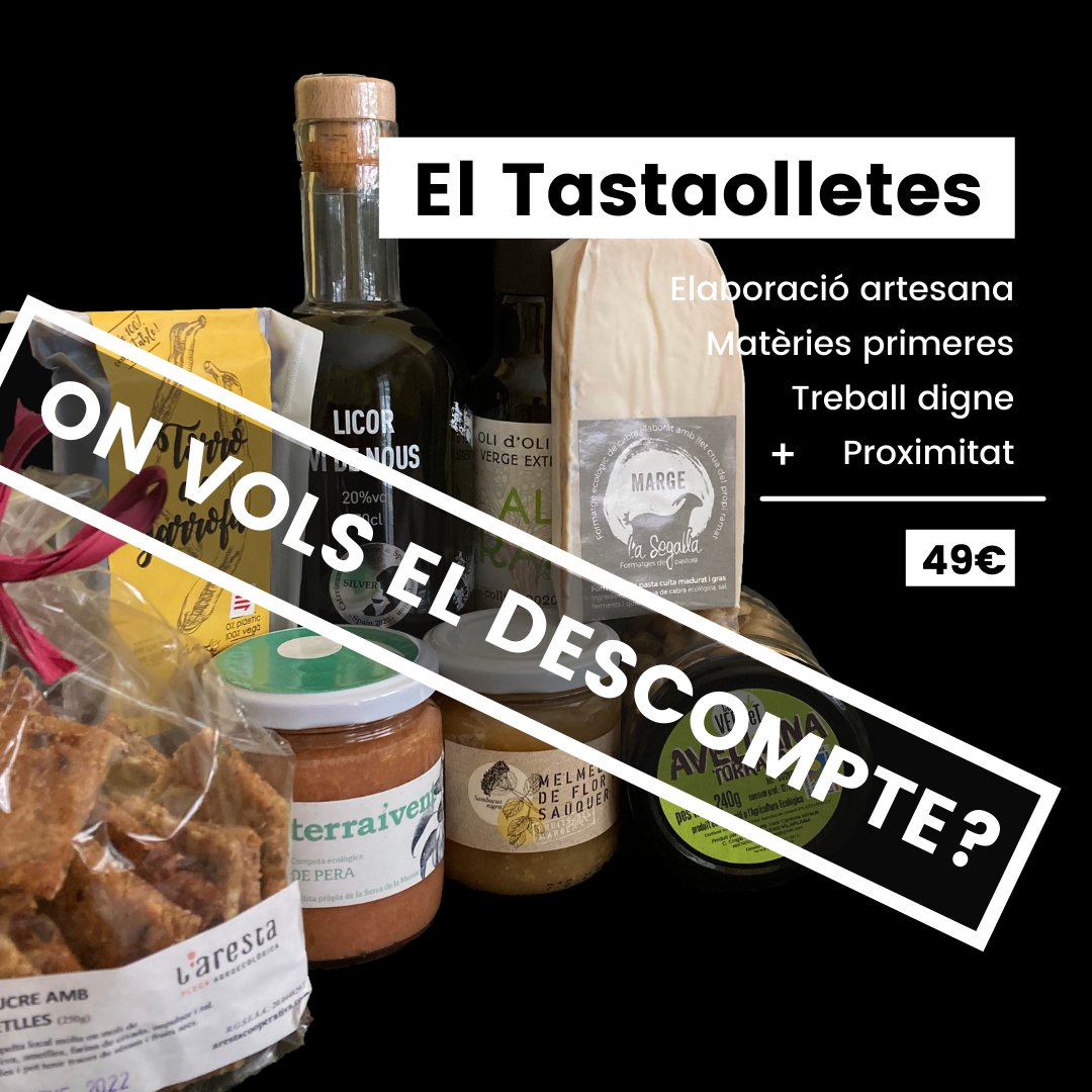 TresCadires's tweet photo. ❌ 𝗣𝗥𝗢𝗨 𝗗𝗘𝗦𝗖𝗢𝗠𝗣𝗧𝗘𝗦 ❌

Des de #MosaicdeSecà rebutgem la jornada consumista #BlackFriday, perquè cada reducció de preu perjudica les productores, la qualitat del producte i el teu paladar. 

Avui i cada dia compra a preus justos!
🛒 https://t.co/33JBcX8wlp https://t.co/IzYjYkEqLd