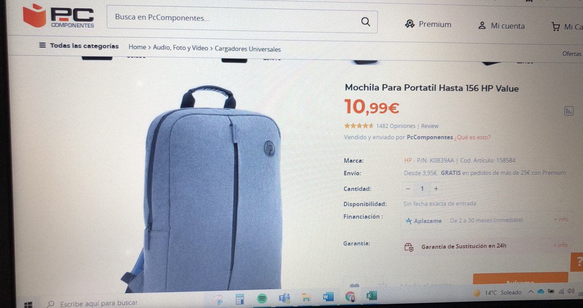 LauradaCruz's tweet photo. Alguien ha subido un poquito los precios por el Black Friday ¿no, @pccomponentes? https://t.co/GLX1oli8Vq