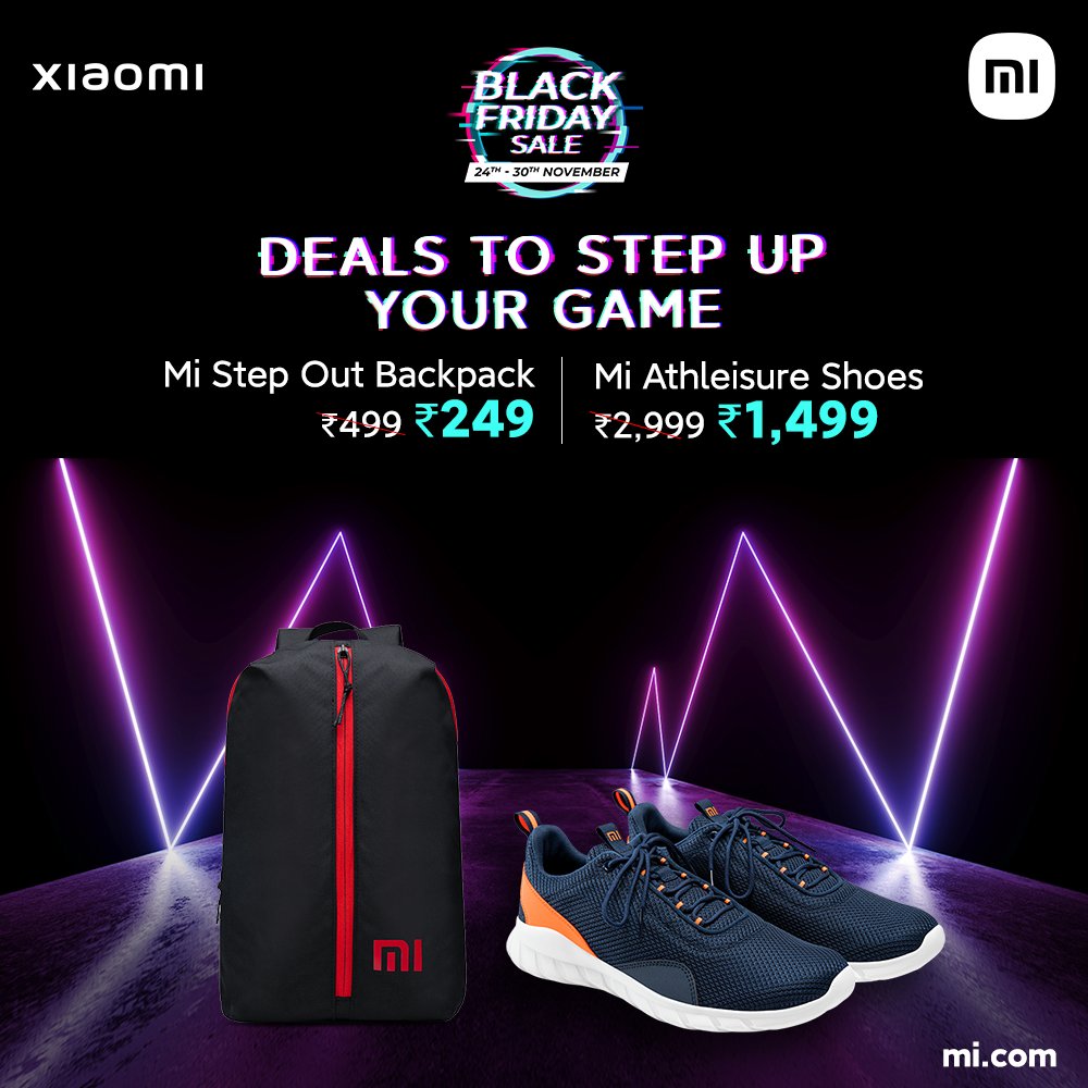 XiaomiIndia's tweet photo. Here's all the boost you need to kick away the excuses and get packing, to hit the gym! 

Head here to catch the best of #BlackFriday sale deals:
https://t.co/9bdR7lJEzS https://t.co/2ZdYj64MDL