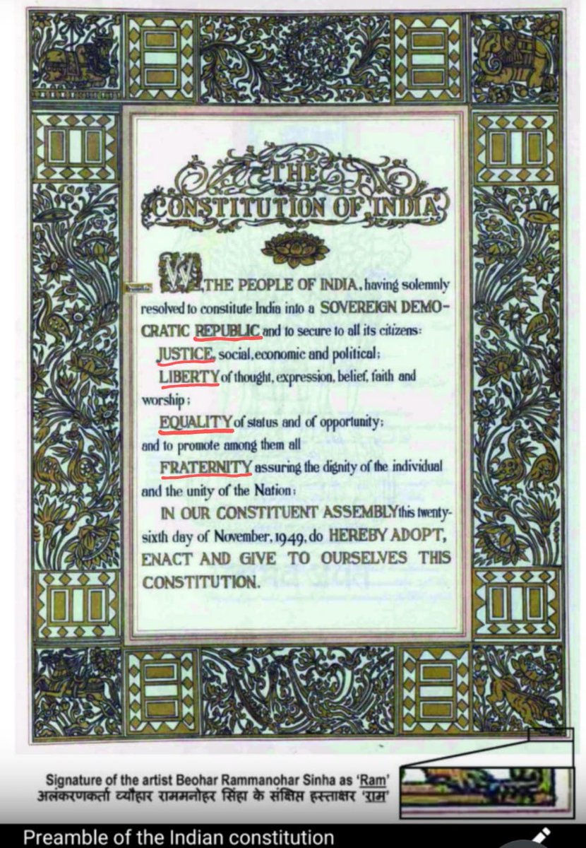 SucceedingGen's tweet photo. Pls block @IASassociation &amp; its salary asap pls ! @court_india

For uploading mis_preamble !

Hindoos Republicans!
Preamble is non alterable till cease of #Republic Day, 26 jan 1950.

 @IPS_Association @rashtrapatibhvn @NITIAayog @narendramodi @pmoindia @HMOIndia @PIBHRD https://t.co/ITsdqYsxiQ