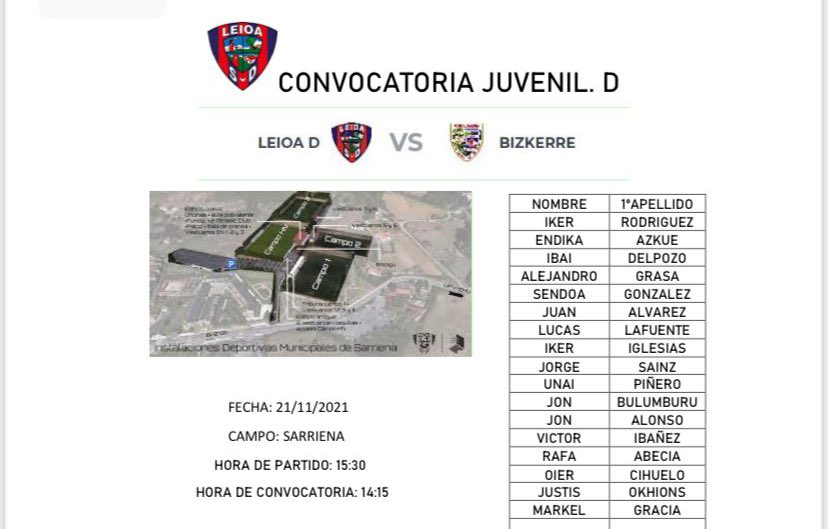 LeioaDrill's tweet photo. Tenemos convocatoria para el partido de mañana en Sarriena.
Es una fecha importante para el equipo así que necesitaremos el apoyo de toda la afición.💪❤️💙❤️ https://t.co/AgHwOhlrjg