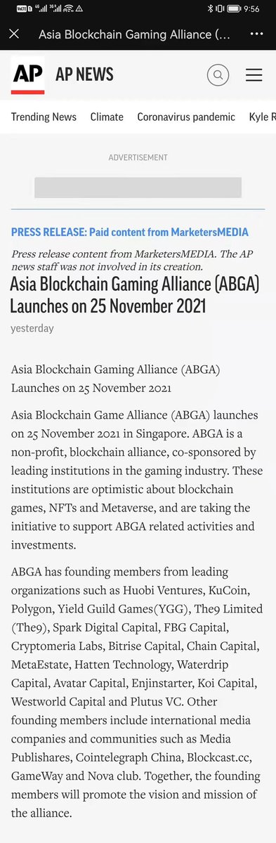 Avatar_capital_'s tweet photo. Avatar Capital is honored to join ABGA as a founding member. With optimism and anticipation, Avatar will enthusiastically participate in ABGA’s future activities and planning.Members in the ecological system will together promote the development of the global blockchain industry! https://t.co/HUvyNdKXFU