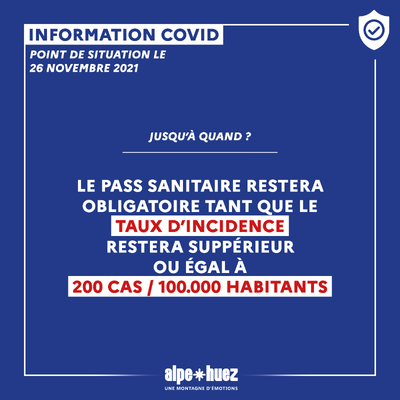 alpedhuez's tweet photo. Le @GouvernementFR annonce la mise en place du Pass Sanitaire pour accéder aux remontées mécaniques. 

Retrouvez en détails l'application de cette mesure ainsi que l'ensemble des mesures sanitaires prises par l'@alpedhuez pour vous protéger 🛡