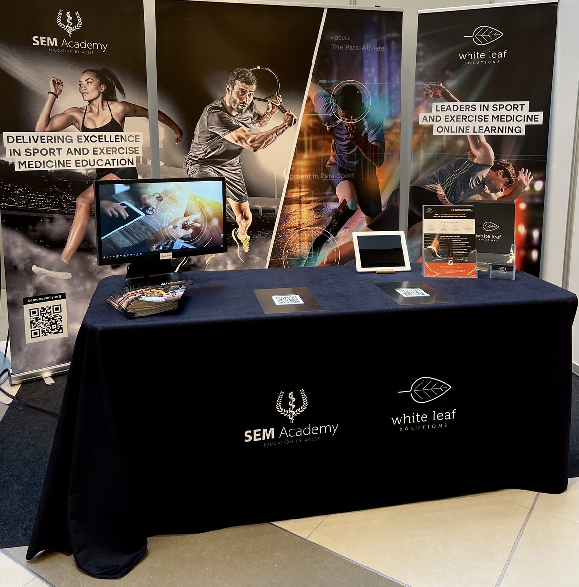 WLSolutionsLtd's tweet photo. Day 2 of #IOCprev2021 👀

We can’t wait to meet even more of you guys today😁 We’re so happy to be here and flying the flag for @ACSEP_ and @thesemacademy , to get the word out about online education to all the amazing people here. #onlinelearning #elearning https://t.co/ttFBBljDL4