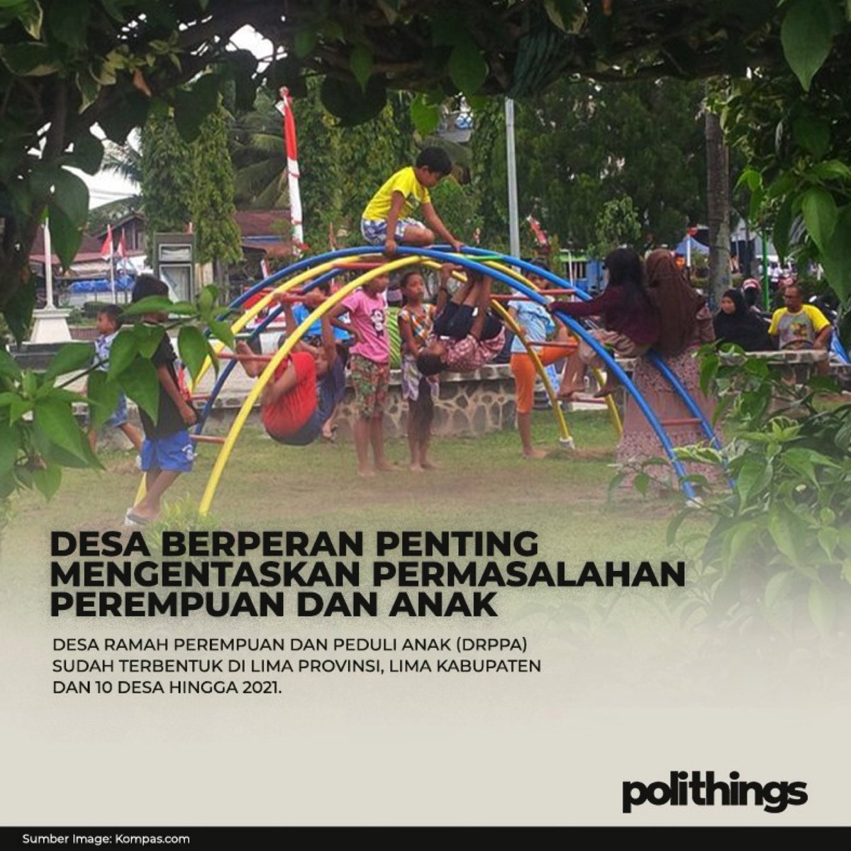 polithings_id's tweet photo. Dua desa di Kabupaten Banyuwangi, Desa Kepundungan dan Watukebo, menjadi model Desa Ramah Perempuan dan Peduli Anak (DRPPA). Pencanangan ini dilakukan Menteri Pemberdayaan Perempuan dan Perlindungan Anak (PPPA) Bintang Puspayoga pada 12 November. https://t.co/WkFnQ0KGBt