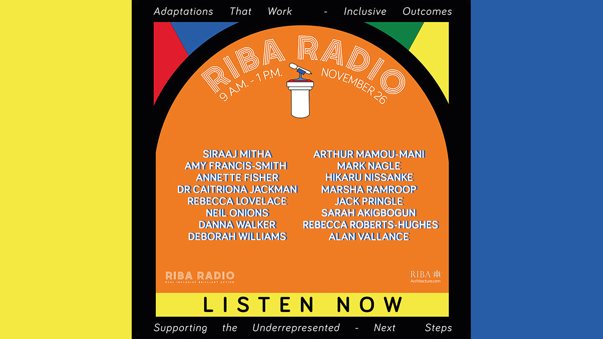 RIBA's tweet photo. What’s next for architecture &amp; #EDI? Join @OpenCityLondon @amyfrancissmith @aaofisher_ @BuildingPeople @BTB_Consultants @DBWilliams_ @officemmx @Mamou_Mani @JackPringle @SarahAkigbogun  @BeccyRH @Alan_Vallance to find out! #RIBARadio https://t.co/tZXvfFXant https://t.co/lOjIrvAleQ