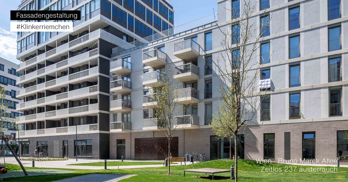 Gerade in Verbindung mit modernen Dämmsystemen bieten Klinkerriemchen eine umwelt-, energie- und kostenverträgliche Renaissance. 

🏛️ Bruno-Marek-Allee, Wien 📐 AllesWirdGut Architektur ZT GmbH, Wien 📷 Christian Schellander, Sto / artboxx, AT

 #stroehergroup  #klinker #fassade