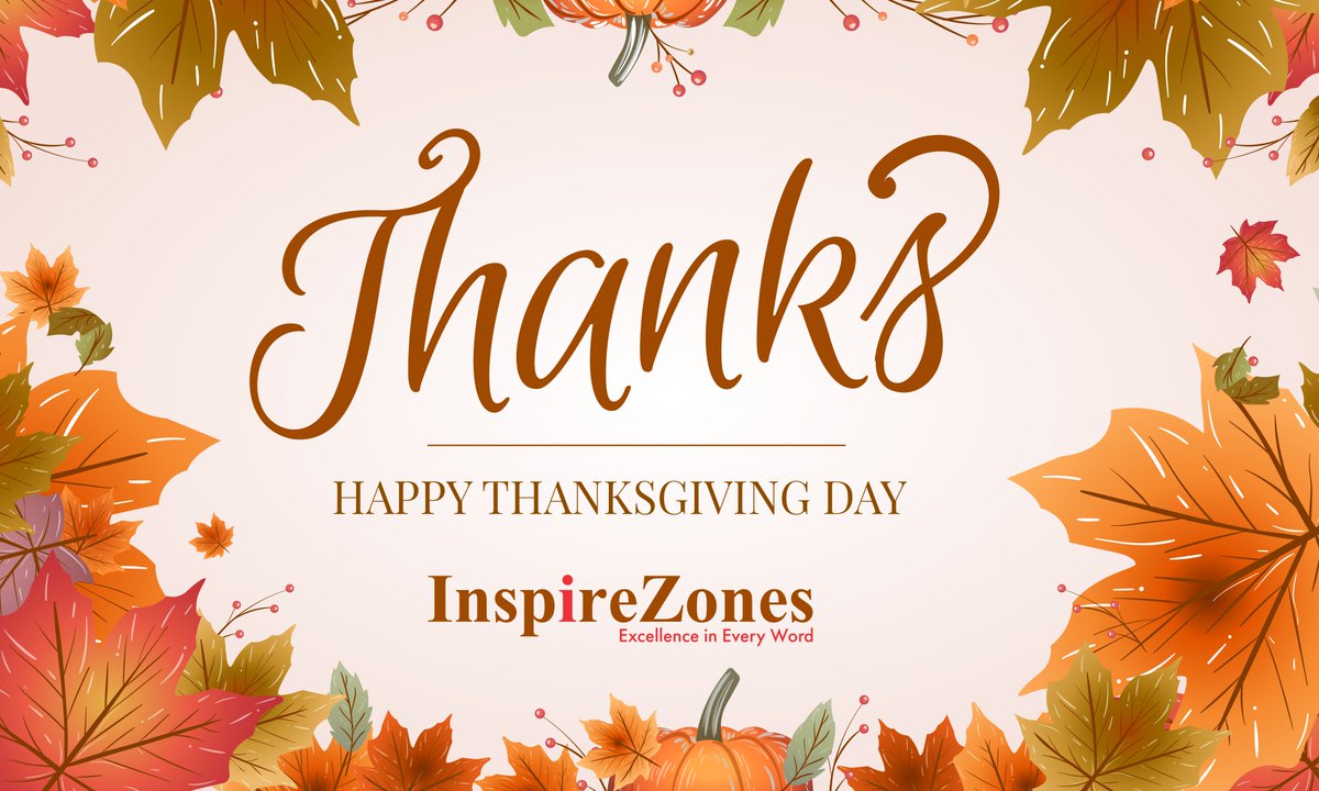 Inspirezone1's tweet photo. A great client deserves a great Thanksgiving. Wishing you all the best https://t.co/IGIm32vAIA