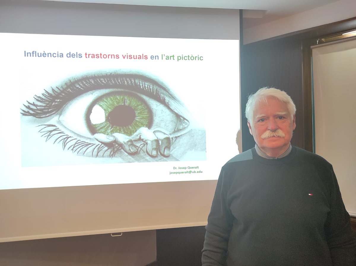 COMLLEIDA's tweet photo. Ahir es va iniciar el cicle "ART I MALALTIES" a càrrec de Josep Queralt a la Sala d'Actes del COMLL.
Es va tractar la “Influència de les alteracions visuals en els genis de la pintura”.🗣️👥👥
#comll #metgesjubliats #art #conferència #metges https://t.co/R84nnQ6EPi
