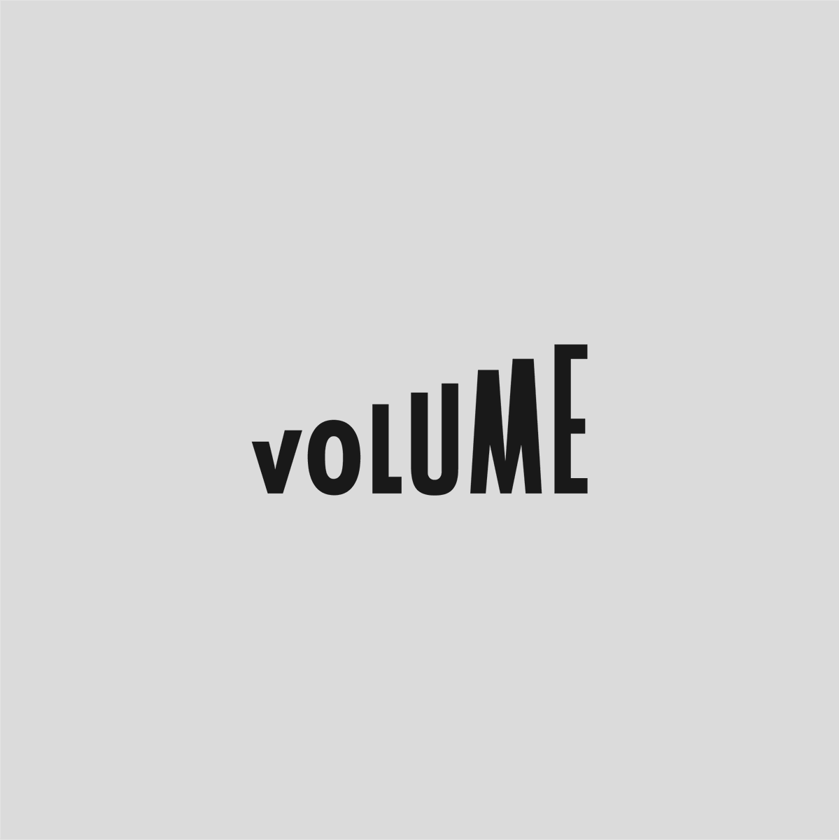 Ross_Creates's tweet photo. "Volume", a simple logo wordmark using extending lines to represent an actual volume bar! https://t.co/2u9S5HcqDe