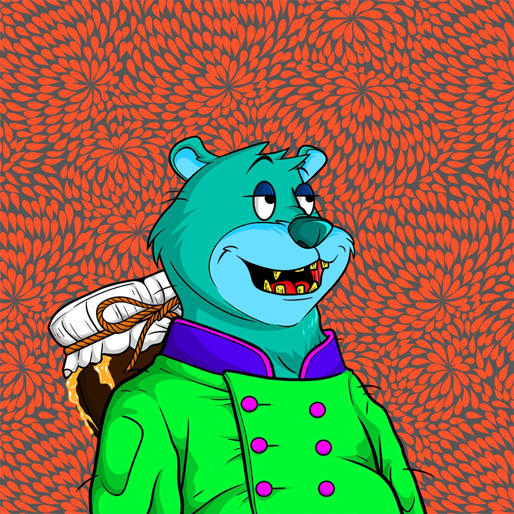jac57423's tweet photo. 😳Woke up with these @BearsCNFT in my wallet 

🍯All that honey addiction got him losing his teeth

Love the trippy vibes I am getting from the background ❤️😵‍💫

Want to adopt a #Thanksgiving2021 bear or maybe a couple?

👉You can at the official server: https://t.co/5tD00pA0rq https://t.co/kiEtHgavX7