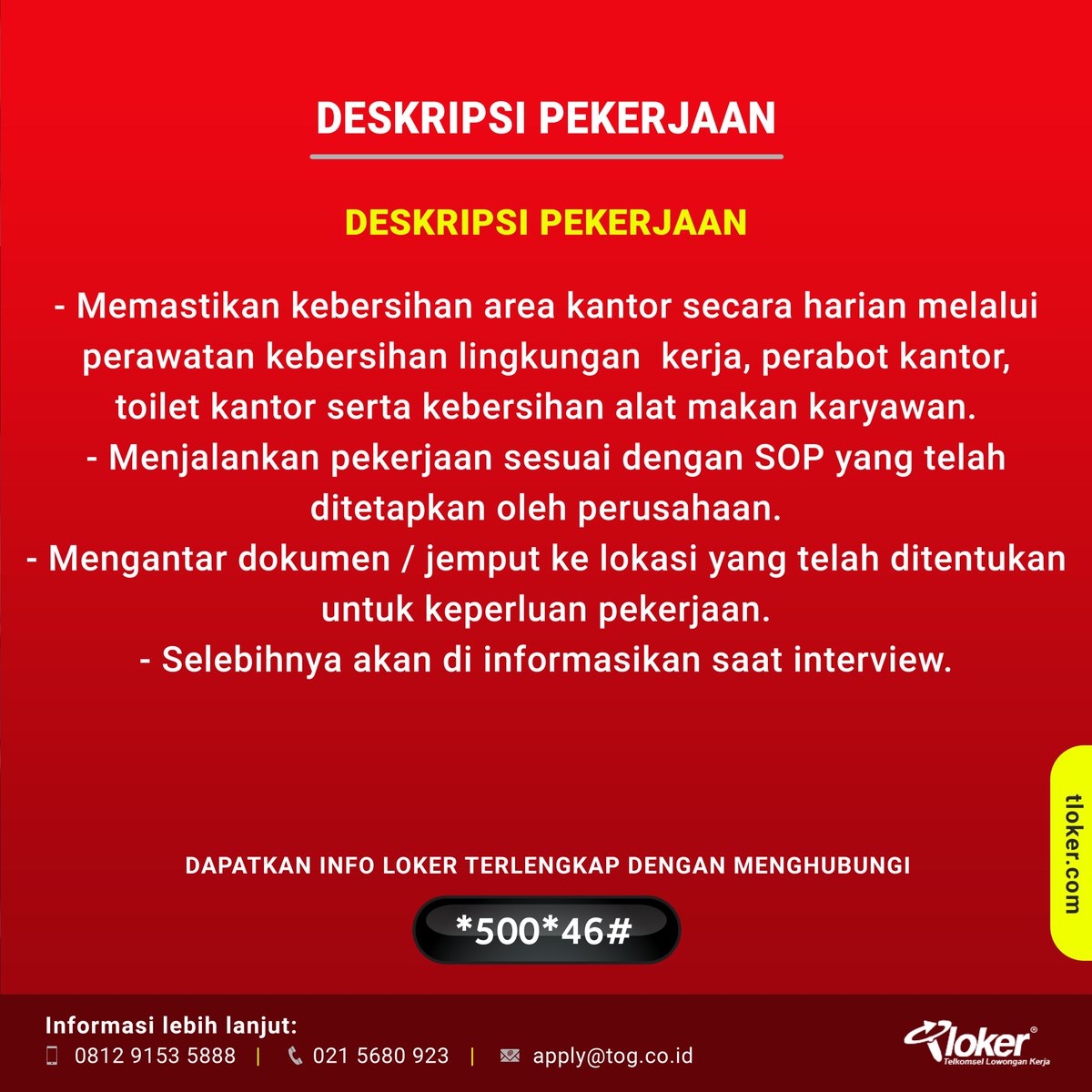 info_tloker's tweet photo. Bergabung menjadi bagian PT. Agrotera Integria Solusindo sebagai sales. Kirim CV terbaru kamu ke nomor kontak atau email yang tertera pada design gambar. https://t.co/05LD58ws8i