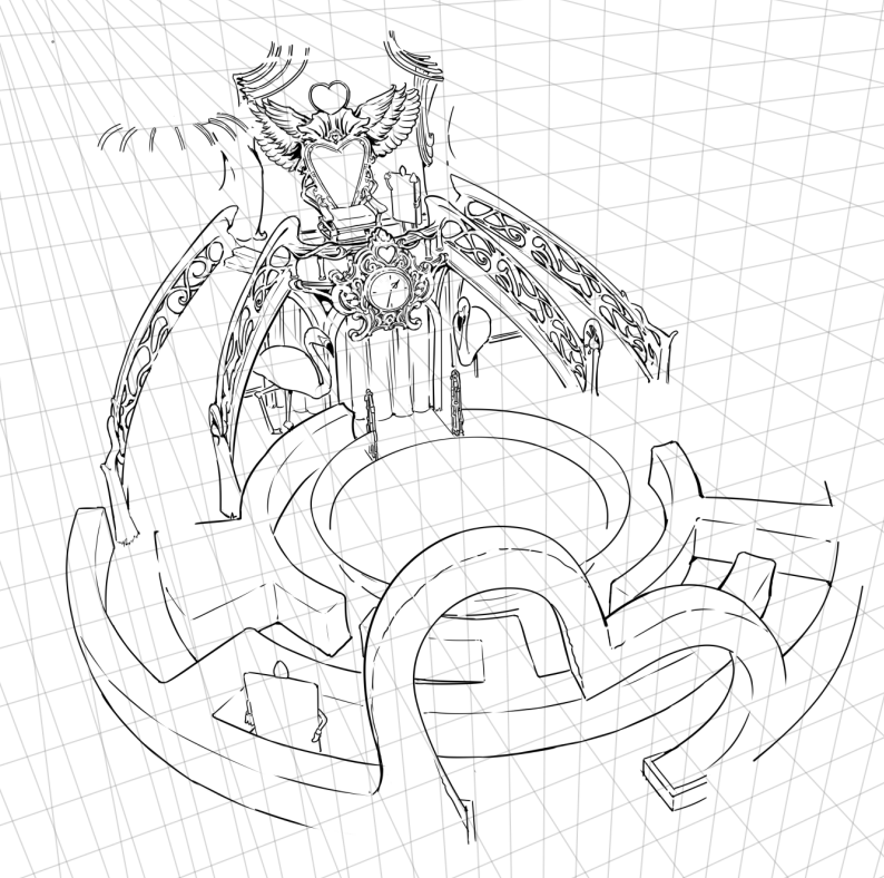 drawing my alice in the wonderland castle ffff 