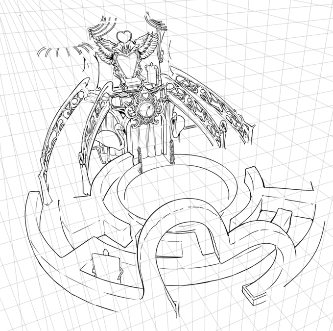 drawing my alice in the wonderland castle ffff 