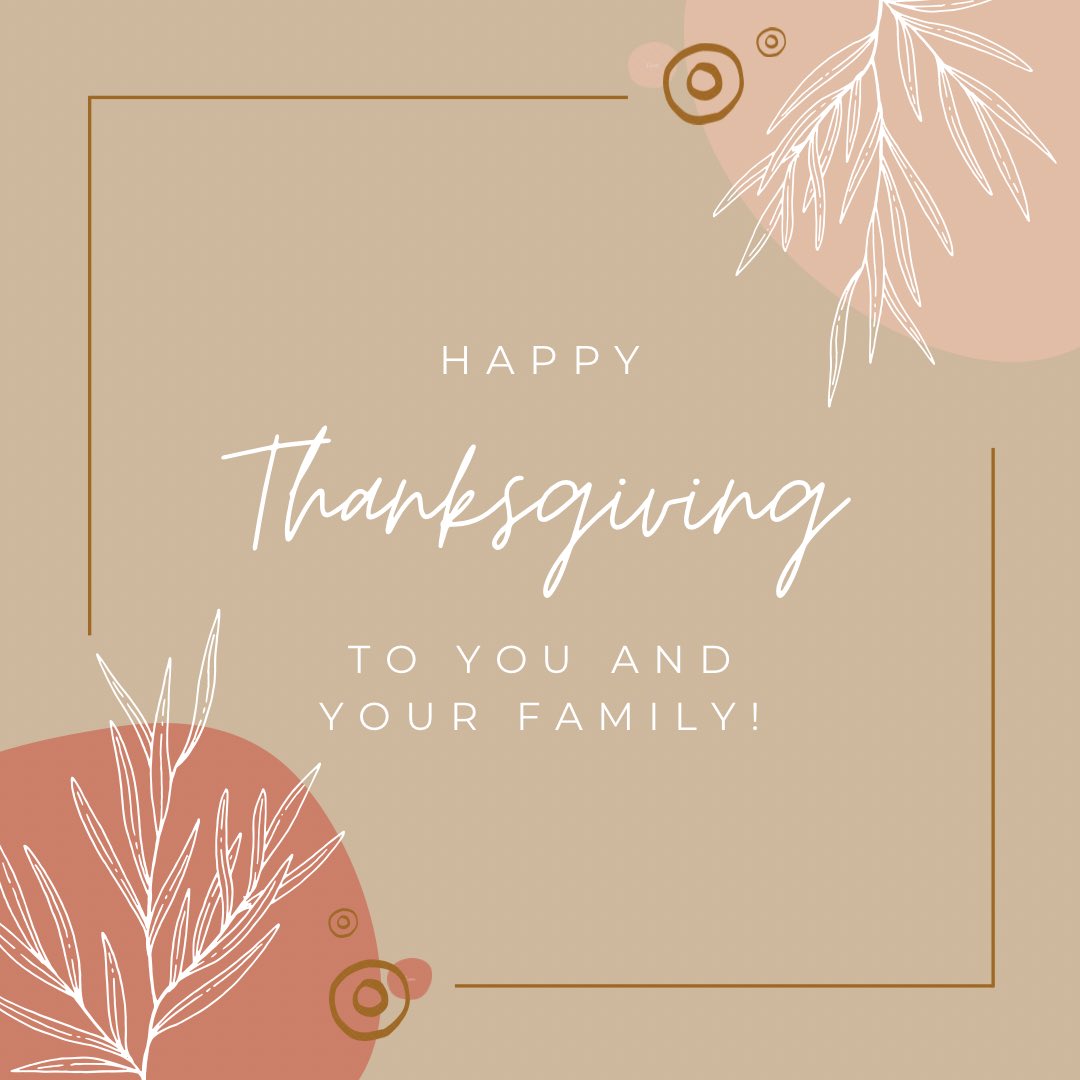 Hoping you had a wonderful Thanksgiving with your family and friends ❤️