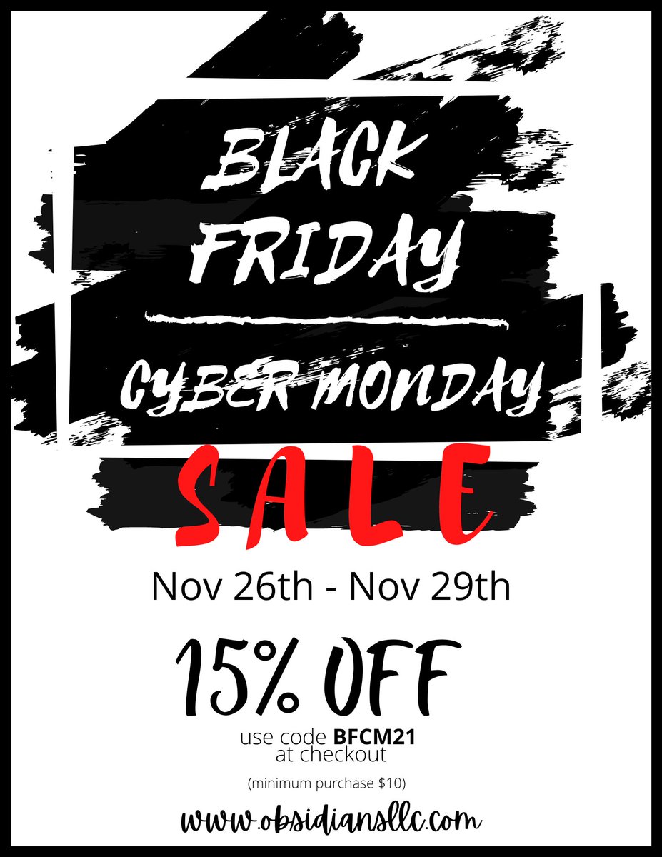 ObsidiansLLC1's tweet photo. 15% OFF ENTIRE PURCHASE...STOCK UP! - *https://t.co/44tIhMWRAz* https://t.co/G2jqgIf6Lj
