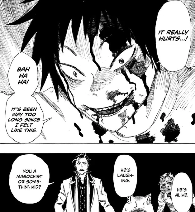 "you a masochist or somethin', kid?" got me 💀💀💀 