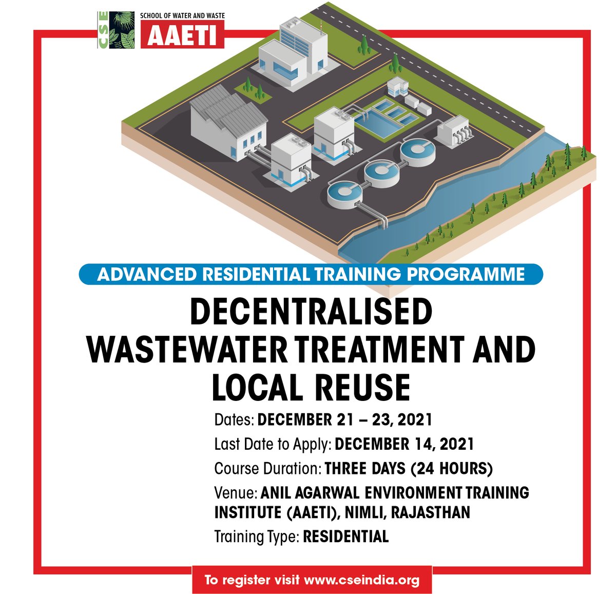 school_waterCSE's tweet photo. Don't miss the #opportunity to attend @CSEINDIA organized advanced residential #Training on #Decentralised #wastewater #treatment from 21-23 Dec, 2021.
Here is the link for more details and registration -
https://t.co/ddVzfa6a4g
@NFSSMalliance @skrohillacse @indiawater @IWAHQ https://t.co/CMPZFjk6PC