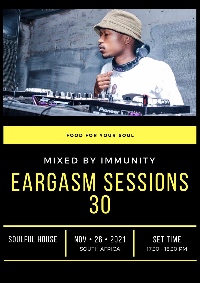 EargasmEntSA's tweet photo. Eargasm Sessions 30 mixed by Immunity 

Link1: https://t.co/7wdgRVrOYw

Link2: https://t.co/Vig2ngCxiZ

#SoulfulHouse https://t.co/PdBnbgbFEh