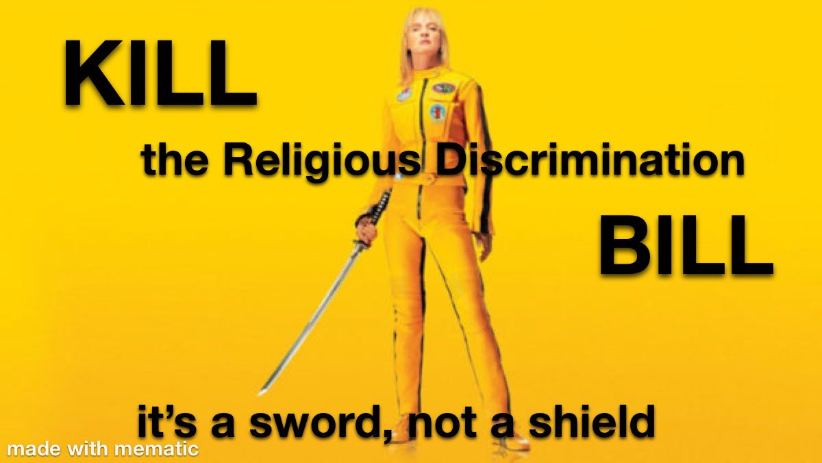 The to end this pseudo-religious non-discrimination diversionary rubbish.