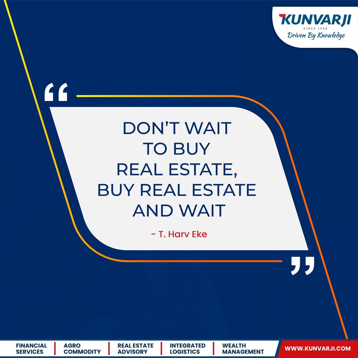 Quote for the Day !

#kunvarji #realestate #realty #invest #investment #saving #futuresaving #buy #rent #sale #quote #quotefortheday #realestateagent #home #property  #realtorlife #househunting #luxury #dreamhome