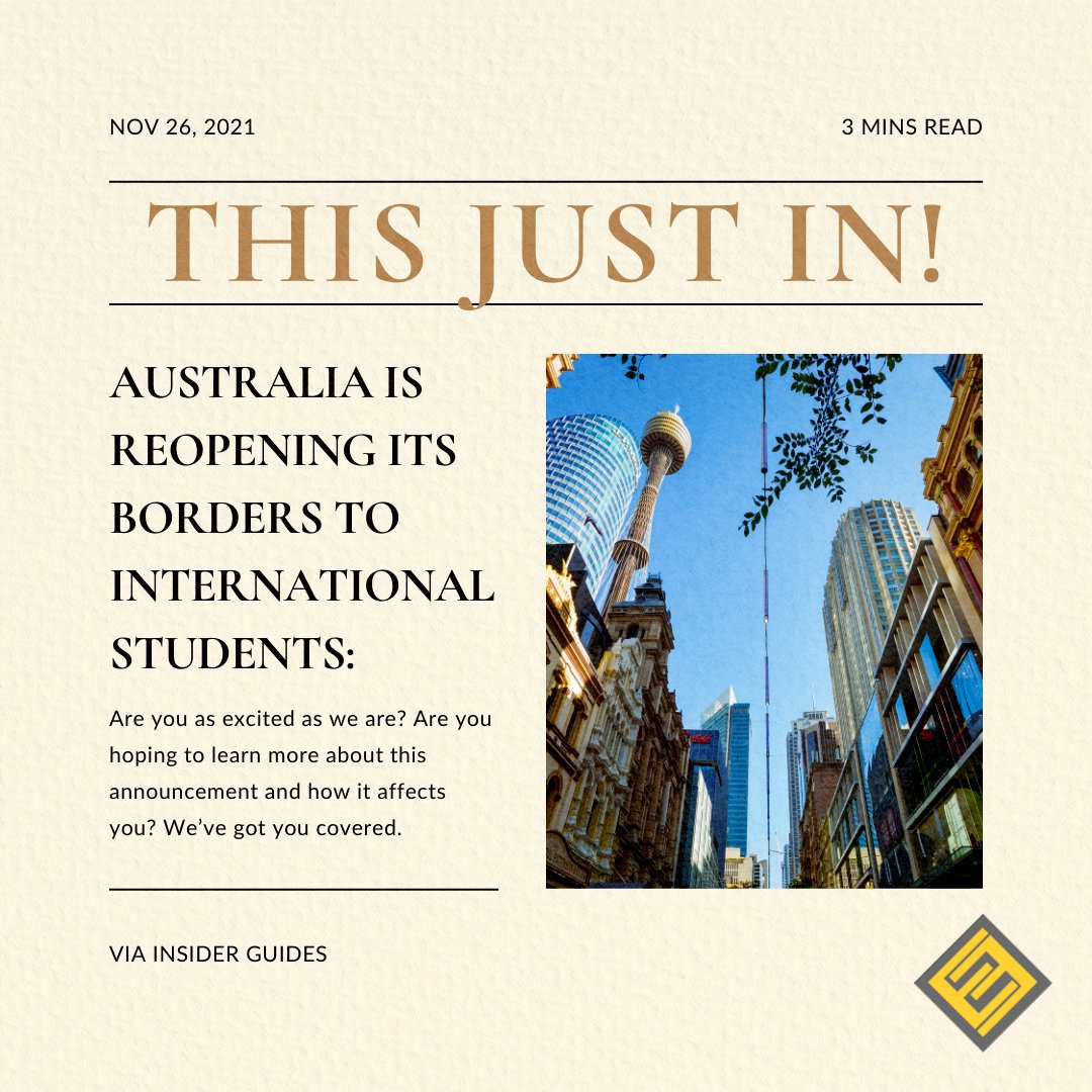 _ExcelEducation's tweet image. Great news for a lot of students who have had to press pause on their study abroad plans! 

Get in touch with us for more clarification! ☺️

Head on over to e2studysolution.com to read some helpful articles about studying in Australia, Malaysia, the UK and Canada!