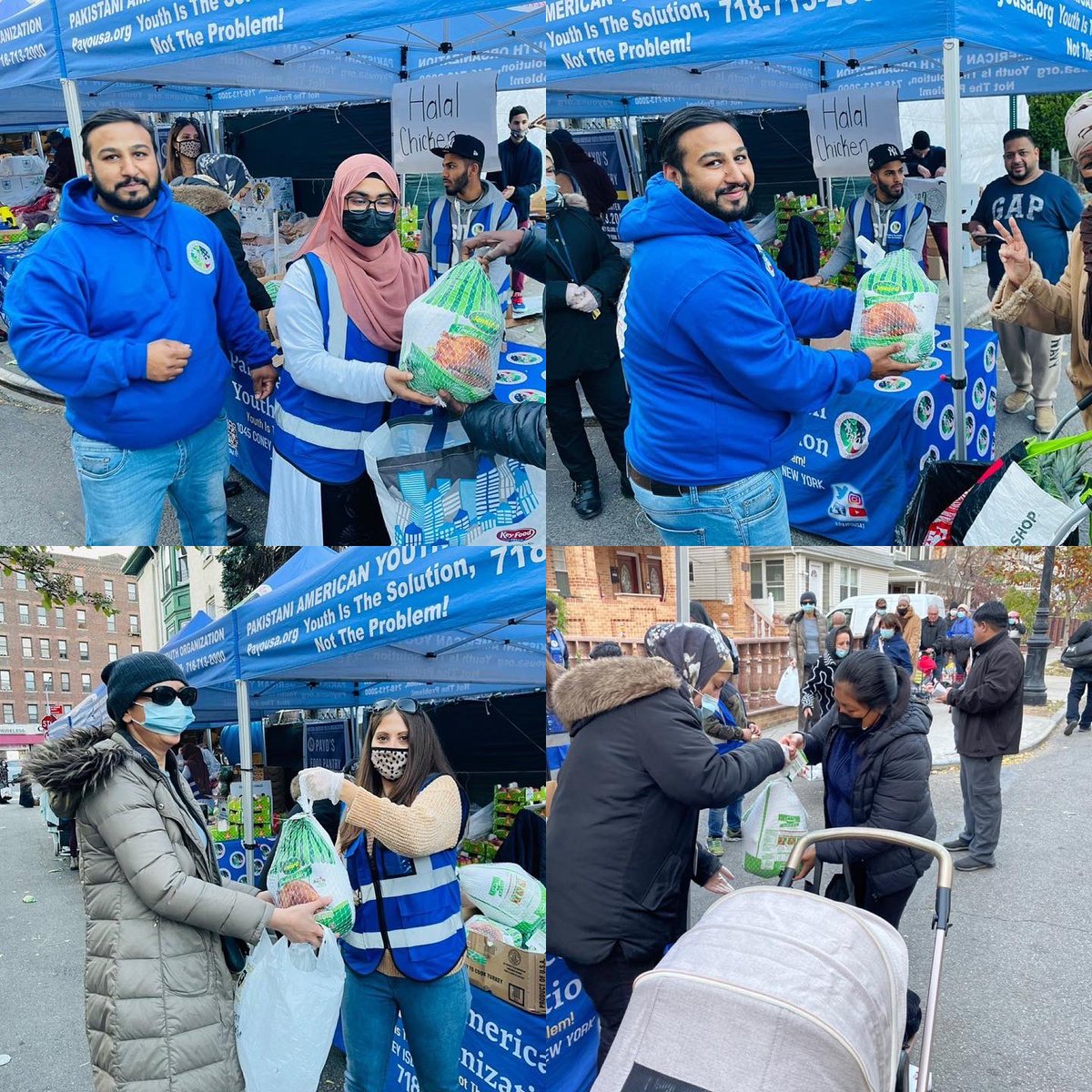 payousa1's tweet photo. last minute we distributed turkeys 🦃 to our weekly pantry clients so happy to help. We also had dinner 🍲  🥘 with Pakistani American youth organization members &amp; volunteers Happy thanksgiving 🦃 🍁 to you all. https://t.co/nWjXfGM61b