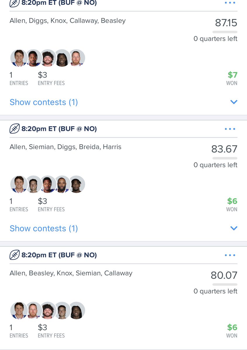 PerfectPicksDFS's tweet image. Thanksgiving might be our favorite #NFL slate of the year. We were close on main & did have Jackson in lines, just not our best sadly. Of course, we won the showdown slate, but so did everyone else 😂! We’ll take the small profit goin into a big #DFS weekend tho, DM to join us!