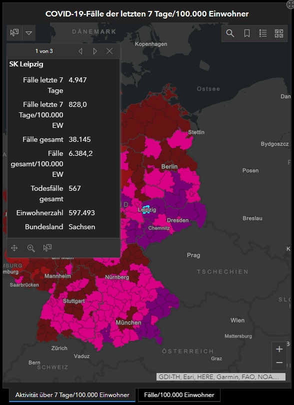 feltel's tweet photo. In #Leipzig liegt die 7T-Inzidenz am 26.11. lt. #Risklayer bei 915,7 und lt. #RKI-Dashboard bei 828,0. Am Vortag lagen die Werte bei 911,0 bzw. 869,1. #CoronaSN
Warum unterscheiden sich die Werte? Siehe https://t.co/qZCIdkAAbe https://t.co/MggVYzP34h