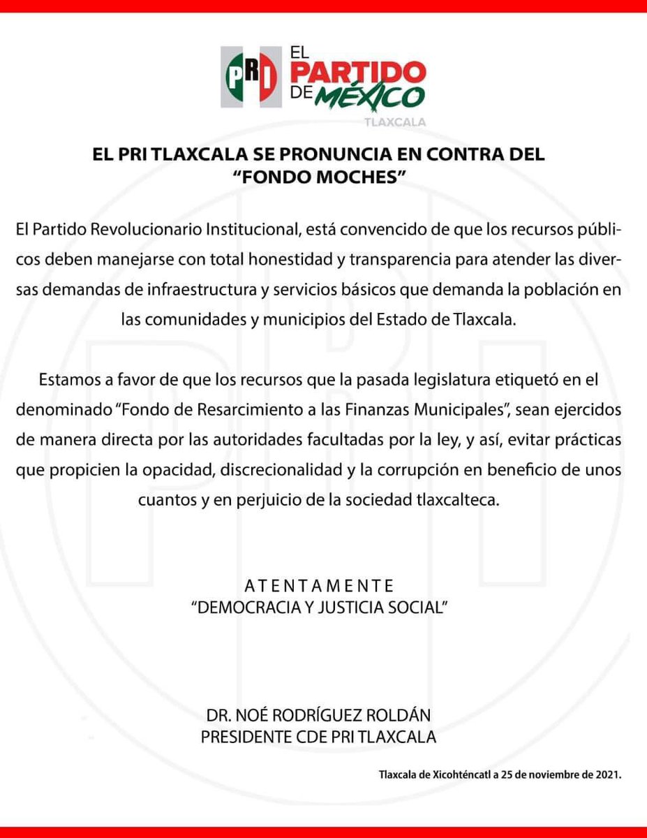 pritlaxcala's tweet photo. 📌 Posicionamiento #PRITlaxcala. https://t.co/mzgzJyn7YF